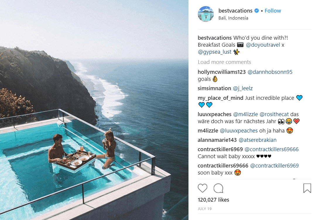 best vacations - increase instagram engagement