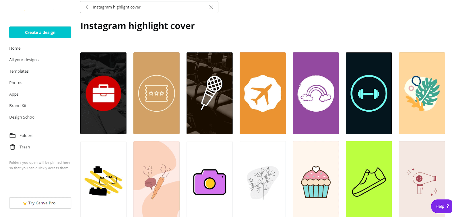 canva template instagram highlight covers