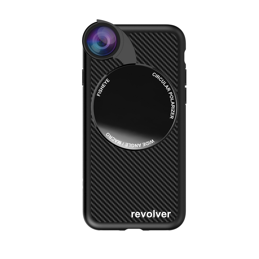 iPhone 7 / 8 / SE 2020 Revolver M Series Lens Kit - Carbon Fiber (Black)