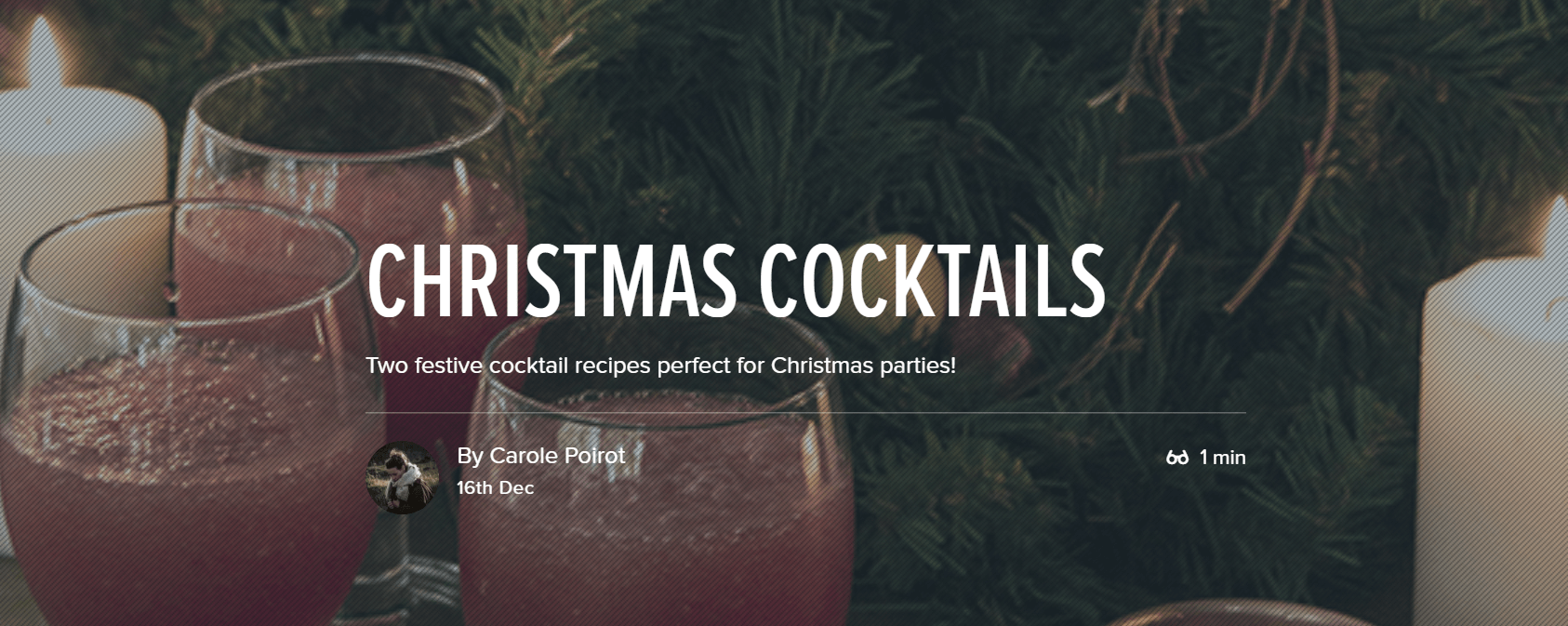 christmas cocktail recipes ecommerce content marketing examples