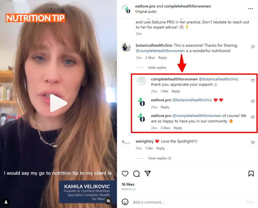 ig takeover content engagement example