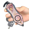 Stinger Personal Safety Alarm Emergency Tool: Siren Alarm, Seat Belt Cutter, Glass Breaker (Pink Marble)