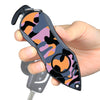 Stinger Personal Safety Alarm Emergency Tool: Siren Alarm, Seat Belt Cutter, Glass Breaker (Camouflage Purple)