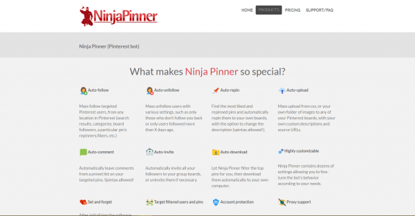 ninjapinner pinterest tools