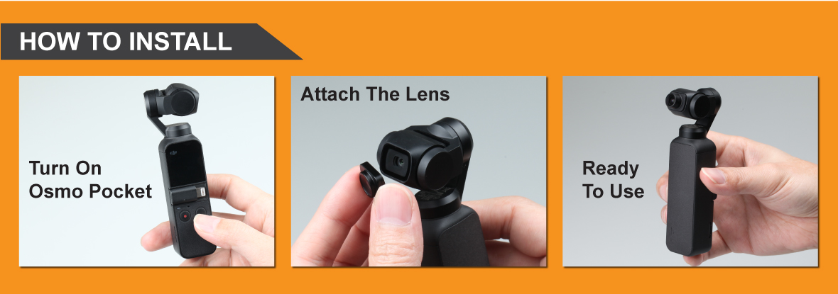 Ztylus Magnetic Add-On Lens Kit for DJI OSMO Pocket: 18mm Wide Angle Lens and Circular Fisheye Super Wide Angle Lens