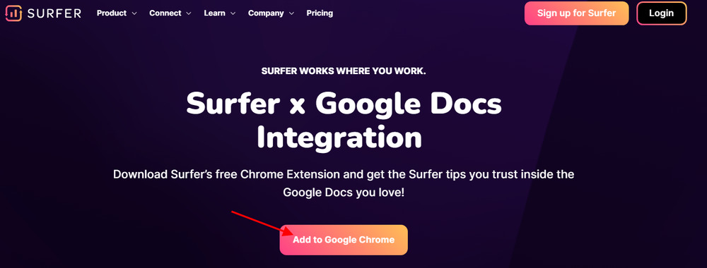 surfer x google docs chrome extension