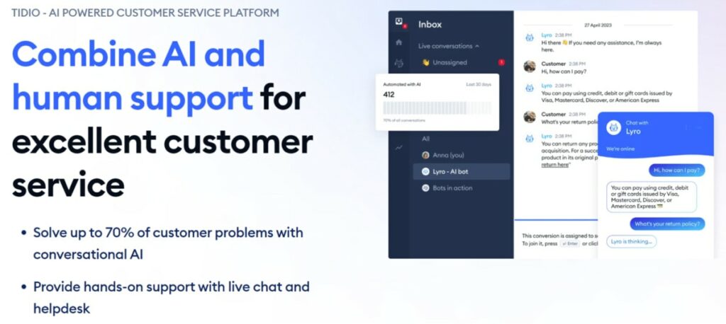 tidio customer service platform
