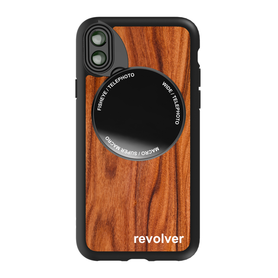 iPhone Xs Max Revolver M Series Lens Kit - Wood Pattern